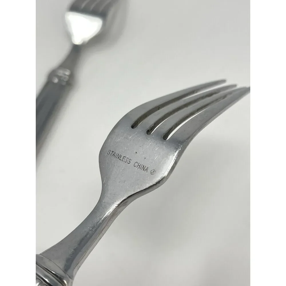 JC PENNEY COLONNADE Stainless Glossy Dinner Place Forks 8.25